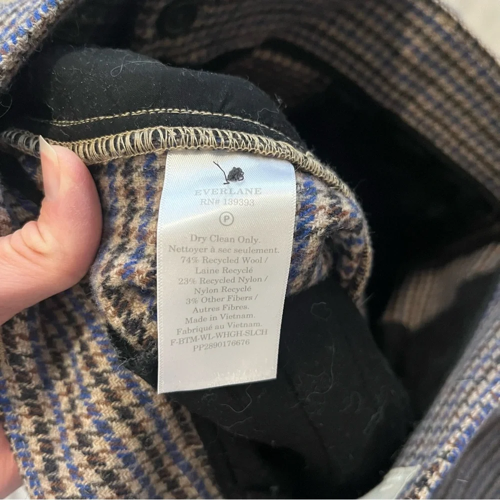 Everlane Rewool Way High Drape Pant Houndstooth - Picture 5 of 7